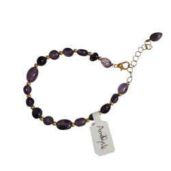 Bracelet doré d'Améthyste