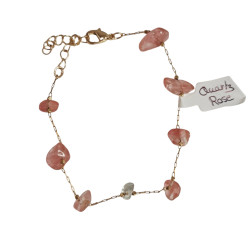 Bracelet en Quartz rose