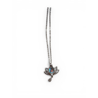 Collier argentée opalite