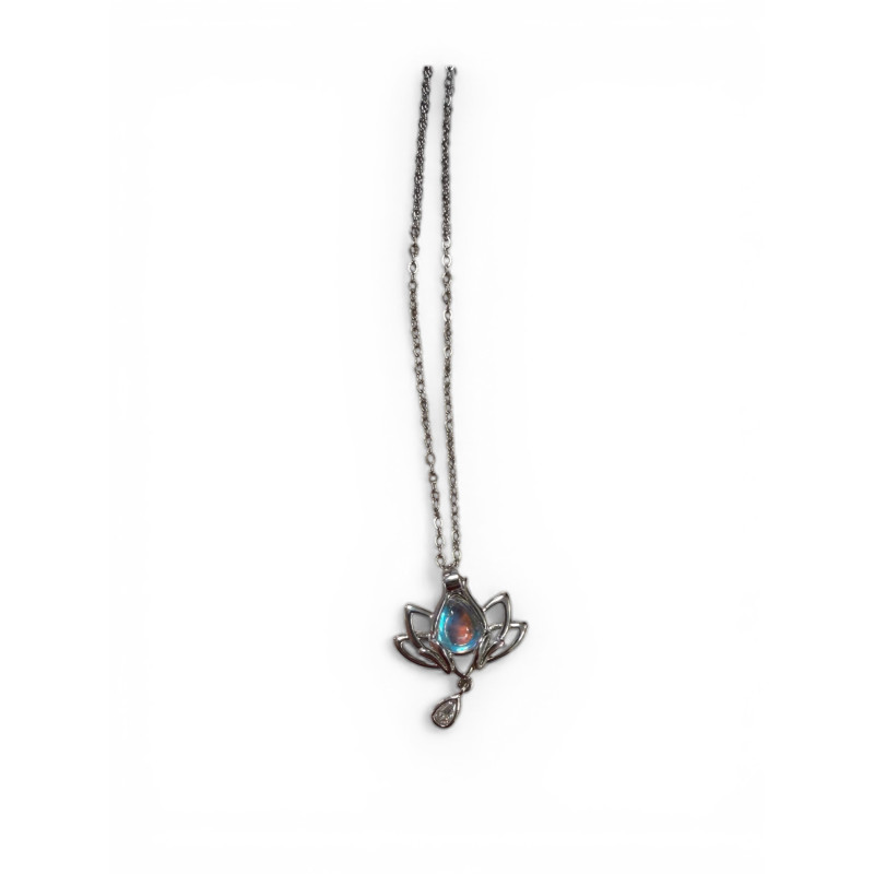 Collier argentée opalite