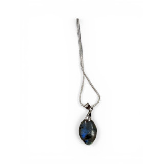 Collier argentée labradorite