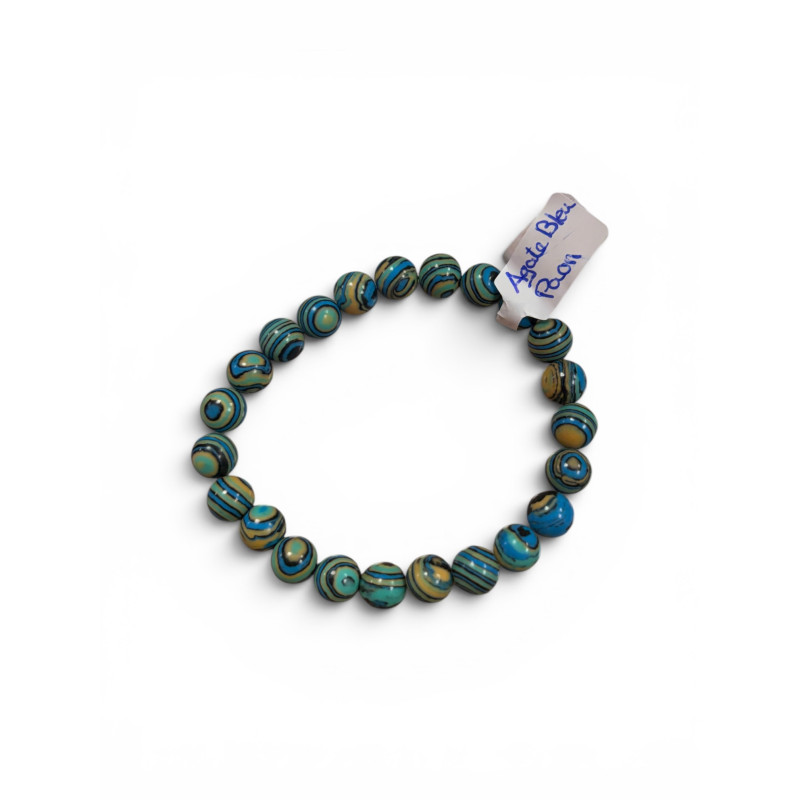 Bracelet Agate bleu Paon