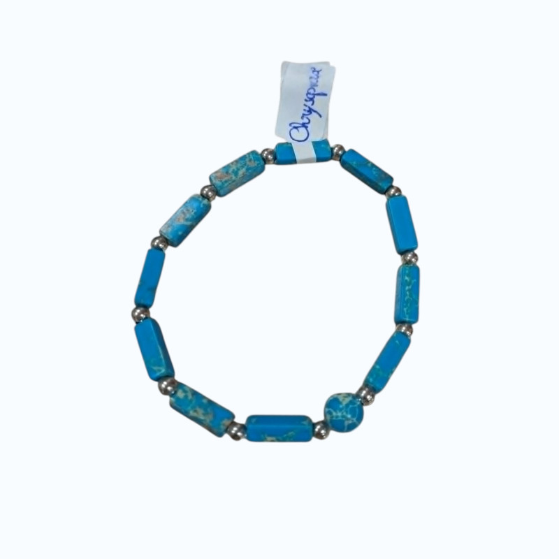 Bracelet en Chrysoprase en baguettes