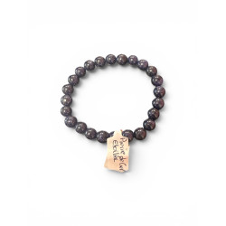 Bracelet en pierre de ciel etoilée