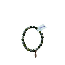 Bracelet en perles de pierres serpentine