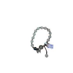 Bracelet en perles de pierres quartz blanc