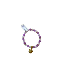 Bracelet en perles de pierres spoduméne angelite
