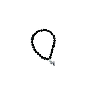 Bracelet en perles de pierres Obsidienne