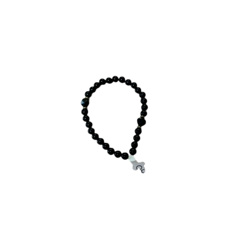 Bracelet en perles de pierres Obsidienne
