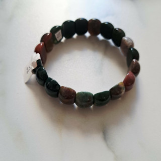 Bracelet en Héliotrope pierre de sang