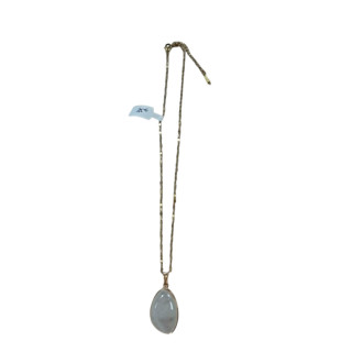 Collier dorée quatz blanc