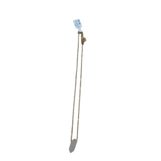 Collier dorée quatz blanc