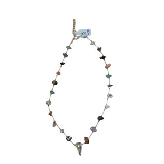 Collier argenté quartz divers