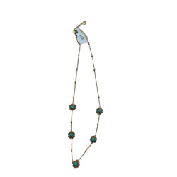 Collier dorée turquoise