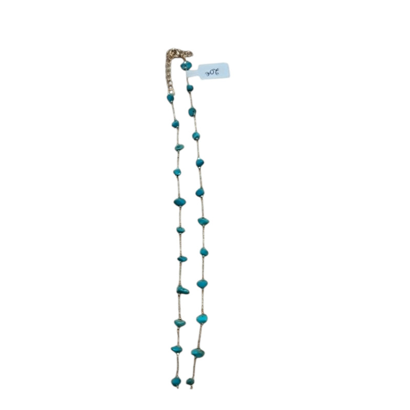 Collier dorée turquoise