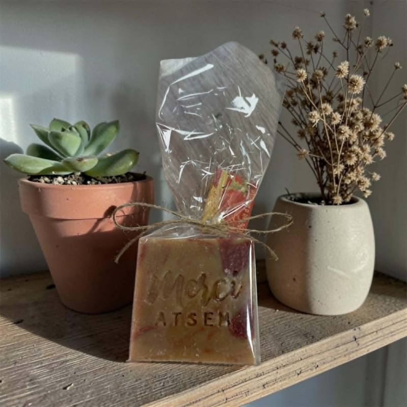 Savon tamponné "merci ATSEM" Angéle