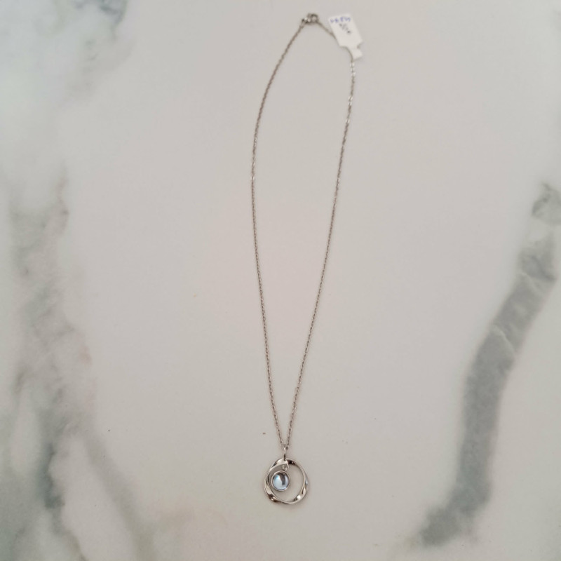 Collier argentée opalite
