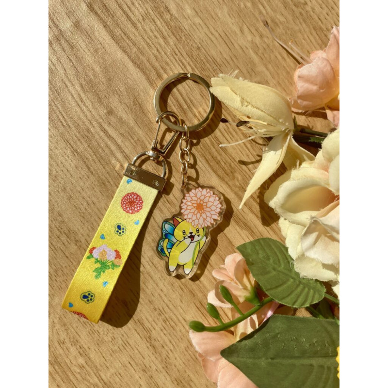 Porte-clés Fée des dahlias