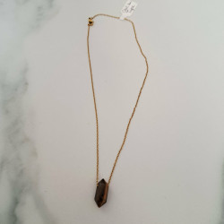 Collier doré oeil de tigre