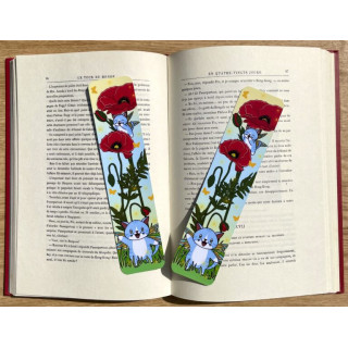 Marque-pages Fée des coquelicots