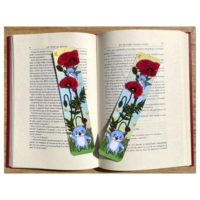 Marque-pages Fée des coquelicots