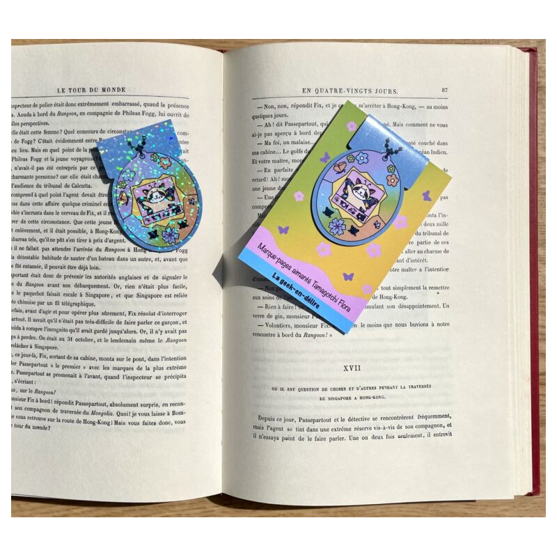 Marque-pages aimanté Tamagotchi flora