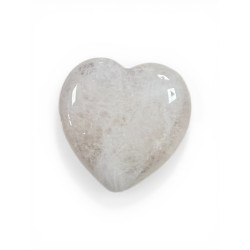 Pierre en coeur quatz blanc