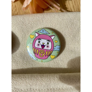 Badges Daruma rose