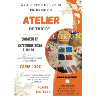 17 octobre 2026 - Atelier de tricot - Le matériel et les matériaux