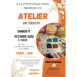 17 octobre 2026 - Atelier de tricot - Le matériel et les matériaux
