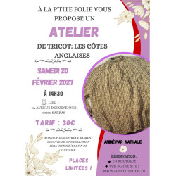 20 février 2027 - Atelier tricot - Les côtes anglaises