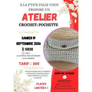 19 septembre 2027 - Atelier de crochet - Pochette