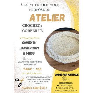 16 janvier 2027 - Atelier de crochet - Corbeille