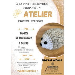 6 juin 2027 - Atelier de crochet - Hérisson
