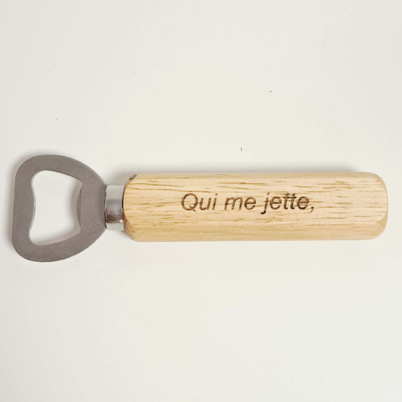 Décapsuleur manche Qui me jette, la première bière