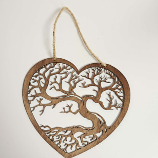 Arbre de vie coeur Marron