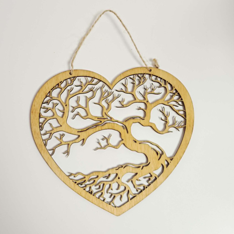 Arbre de vie coeur Jaune