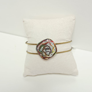 Bracelet ouvert en laiton -REF 2FB4