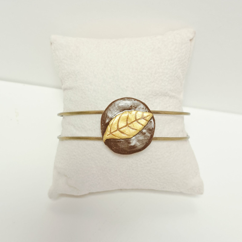 Bracelet ouvert en laiton -REF 2FB2