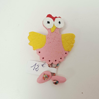 Broche en pâte polymère - REF- POULE 2