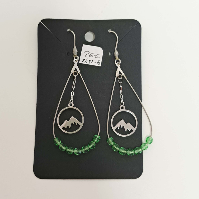 Boucle d'oreilles en acier inoxydable- REF ZEN6