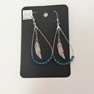 Boucle d'oreilles en acier inoxydable- REF ZEN7