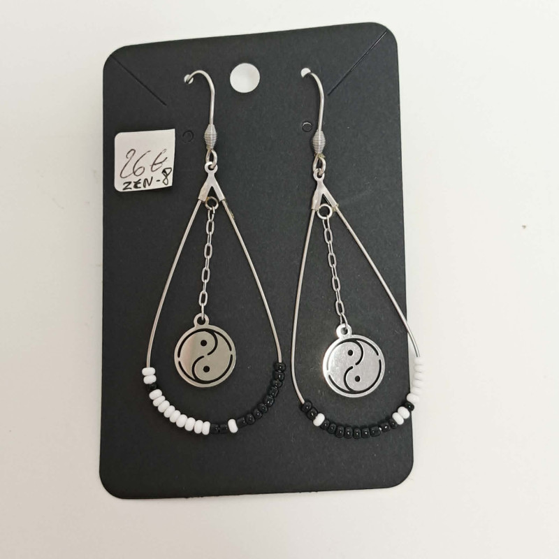 Boucle d'oreilles en acier inoxydable- REF ZEN8