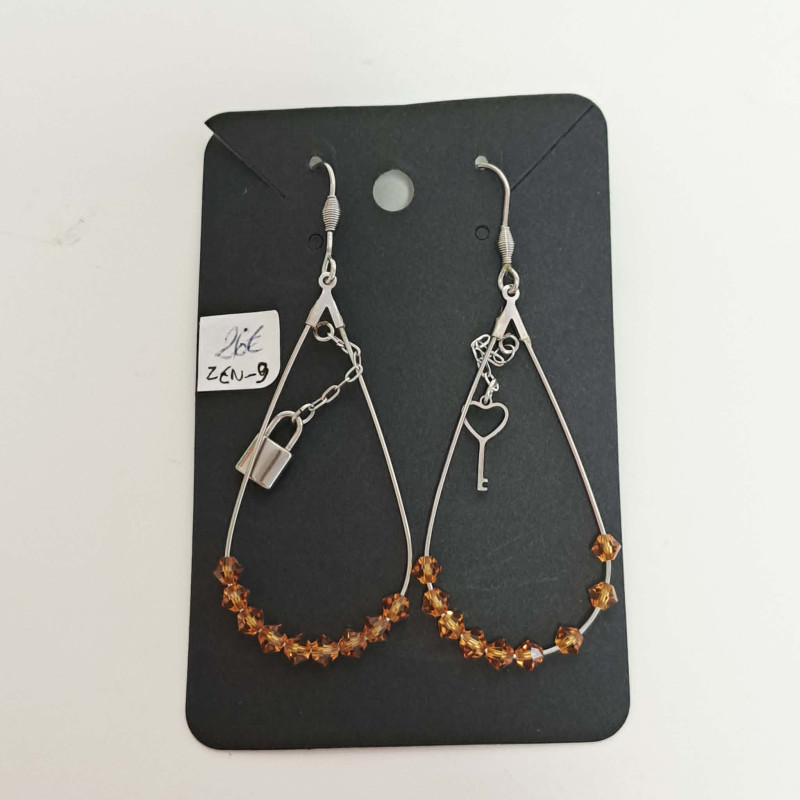 Boucle d'oreilles en acier inoxydable- REF ZEN9
