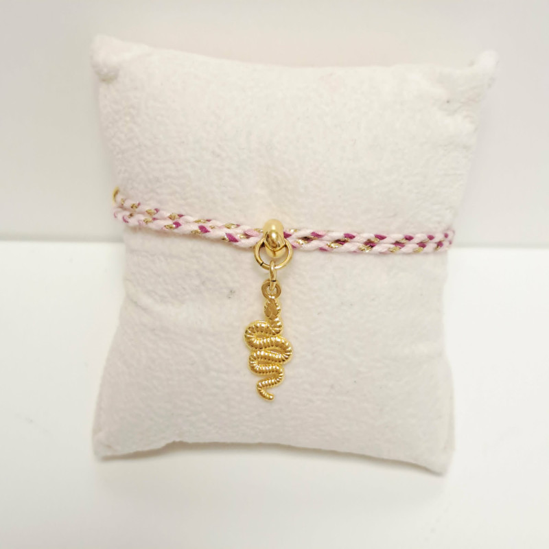 Bracelet réglable en fil de coton tressé - REF CBC