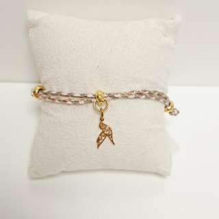 Bracelet réglable en fil de coton tressé - REF CBI