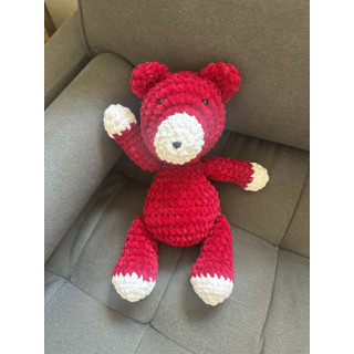 Ours crocheté rouge