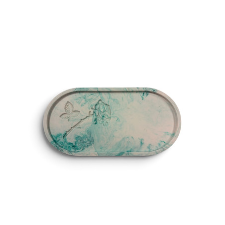 Plateau vert en Jesmonite