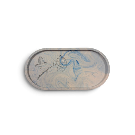 Plateau bleu en Jesmonite