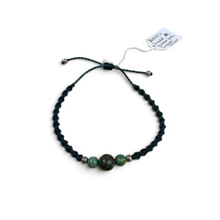 Bracelet tourbillon 3 perles turquoise africaine SOH305851